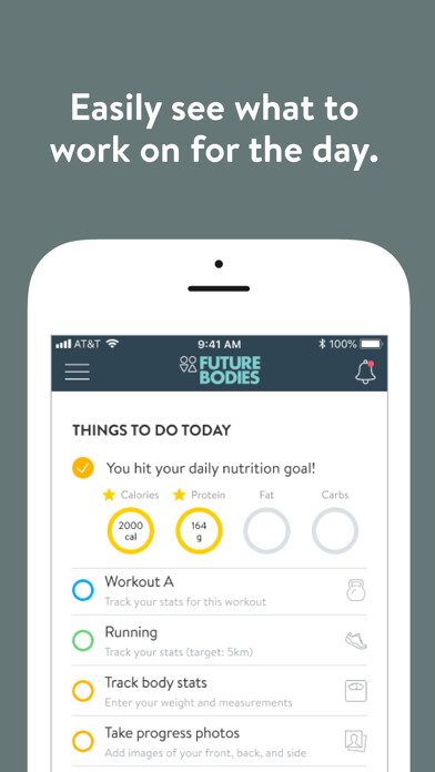 Emulate iPhone app Future Bodies Coaching App using MyAndroid
