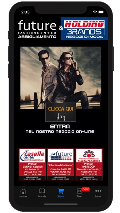 Emulate iPhone app Future Fashion Abbigliamento using MyAndroid