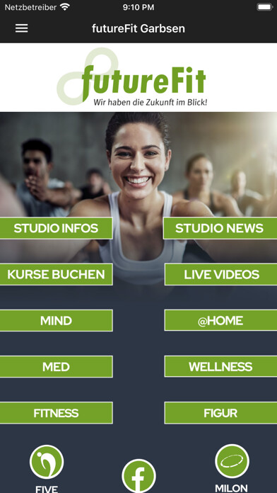 Emulate iPhone app futureFit Garbsen using MyAndroid
