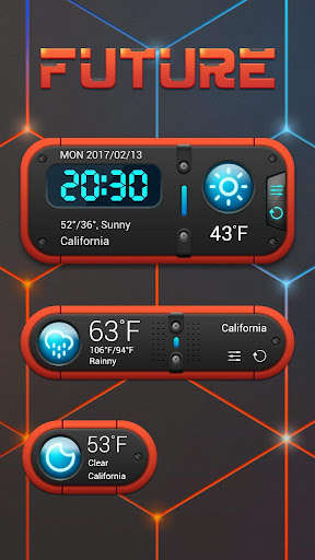 Emulate Android APK Future GO Weather Widget Theme