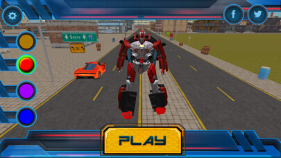 Emulate iPhone app Futuristic Car Robot Rampage using MyAndroid
