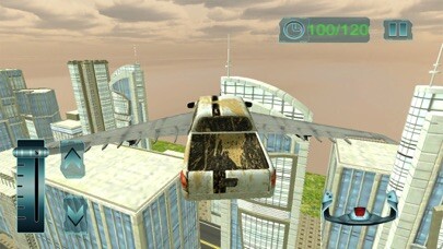 Emulate iPhone app Futuristic Flying Jeep Driving 2017 using MyAndroid