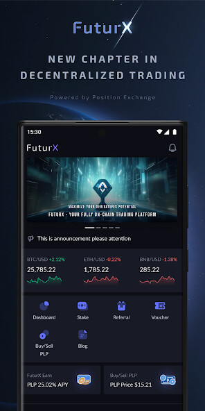 Run android online APK FuturX - On-Chain Futures from MyAndroid or emulate FuturX - On-Chain Futures using MyAndroid