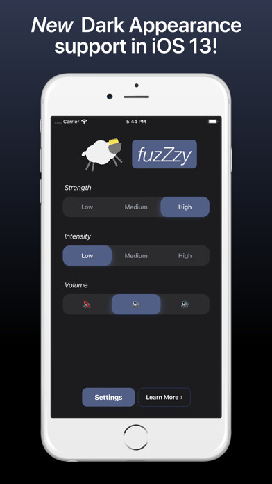 Emulate iPhone app fuzZzy - white noise for sleep using MyAndroid