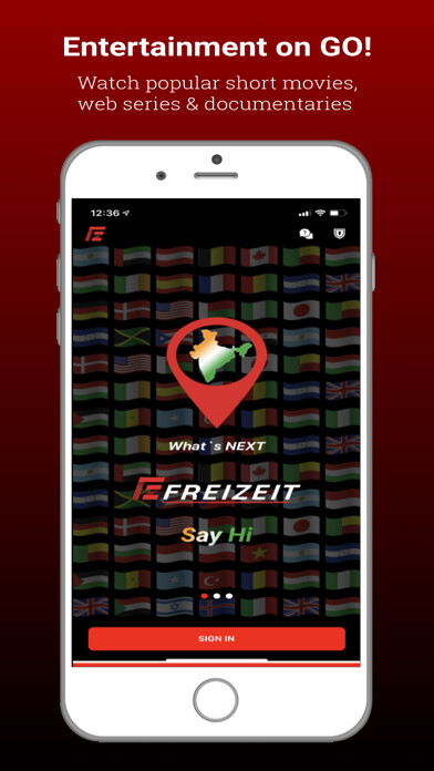 Emulate iPhone app FZ Films-short films OTT using MyAndroid