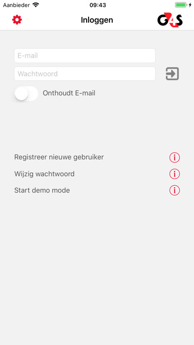 Emulate iPhone app G4S Alarmcentrale using MyAndroid