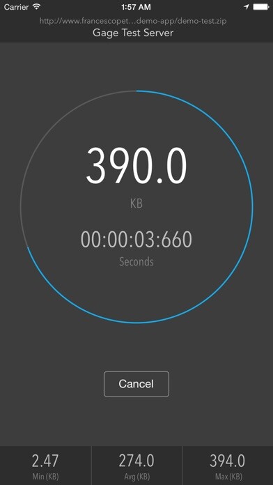 Emulate iPhone app Gage: Network Speed Utility using MyAndroid Emulate iPhone app Gage: Network Speed Utility using MyAndroid