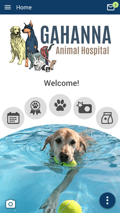 Emulate iPhone app Gahanna Animal Hospital using MyAndroid