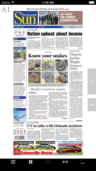 Emulate iPhone app Gainesville Sun eEdition using MyAndroid
