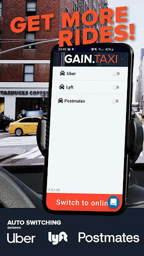 Run android online APK Gain.taxi switch for Uber/Lyft/Postmates from MyAndroid or emulate Gain.taxi switch for Uber/Lyft/Postmates using MyAndroid