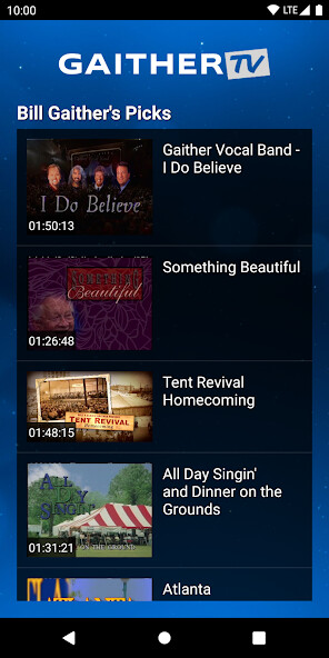 Run android online APK Gaither TV from MyAndroid or emulate Gaither TV using MyAndroid