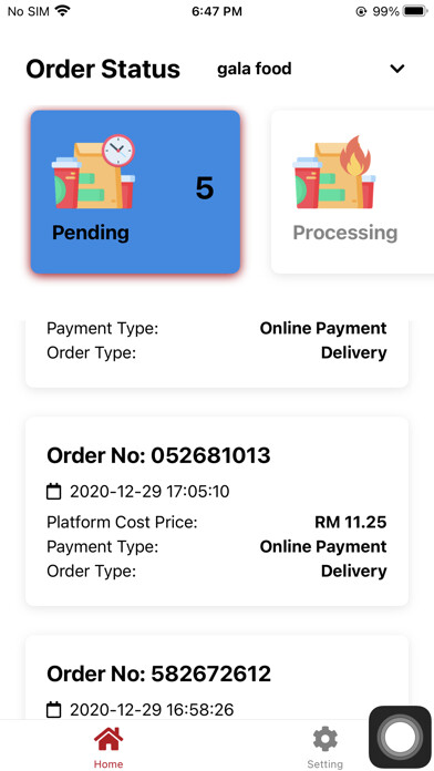 Emulate iPhone app galaEATS Partner 2 using MyAndroid Emulate iPhone app galaEATS Partner 2 using MyAndroid
