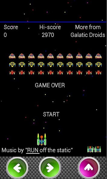 Emulate iPhone app Galatic Attack using MyAndroid