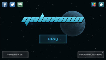 Emulate iPhone app Galaxeon Space Asteroid Arcade using MyAndroid