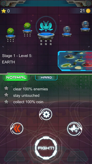 Emulate iPhone app Galaxia Shooter using MyAndroid
