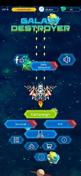 Run android online APK Galaxy Destroyer: Deep Space Shooter from MyAndroid or emulate Galaxy Destroyer: Deep Space Shooter using MyAndroid