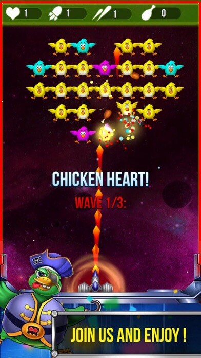 Emulate iPhone app Galaxy Fighter War - Chicken Ship using MyAndroid