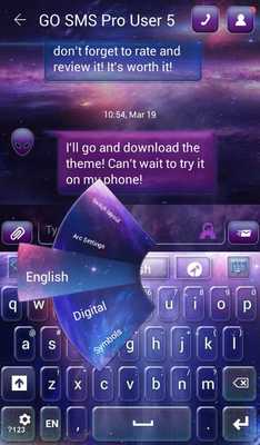 Emulate Android APK Galaxy for GO SMS