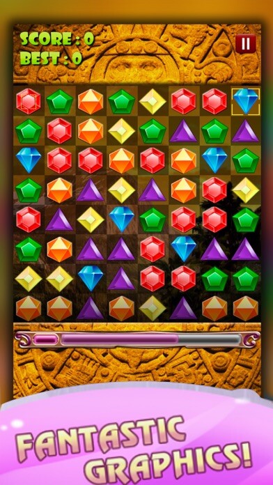 Emulate iPhone app Galaxy Jewels Pop using MyAndroid