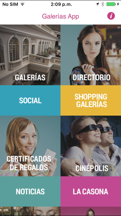 Emulate iPhone app Galerías app using MyAndroid