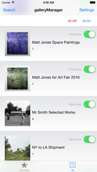 Emulate iPhone app galleryManager by exhibit-E using MyAndroid