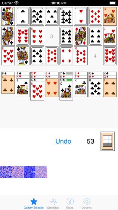 Emulate iPhone app Gallery Solitaire using MyAndroid