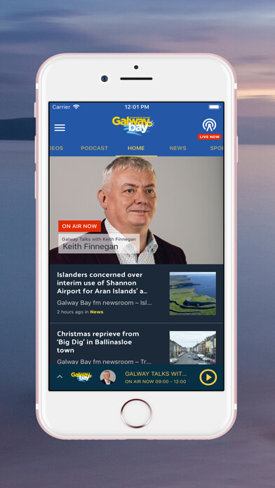 Emulate iPhone app Galway Bay FM using MyAndroid