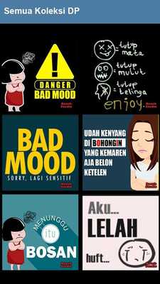 Emulate Android APK Gambar Kata Kesel Badmood