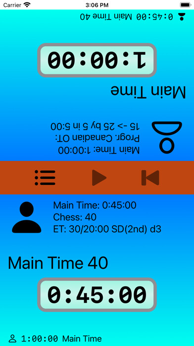 Emulate iPhone app Game Clock (Chess, Go, Shogi) using MyAndroid Emulate iPhone app Game Clock (Chess, Go, Shogi) using MyAndroid