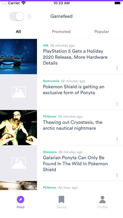 Emulate iPhone app GameFeed App using MyAndroid Emulate iPhone app GameFeed App using MyAndroid