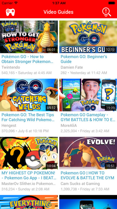 Emulate iPhone app Game Guide for Pokémon GO - All Level Video Guide to catch Pokemon using MyAndroid