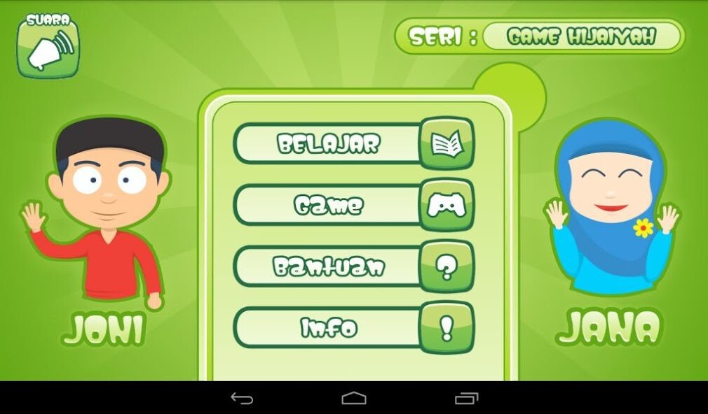 Run android online APK game hijaiyah from MyAndroid or emulate game hijaiyah using MyAndroid