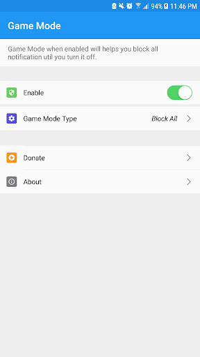Run android online APK Game Mode & Block Notification from MyAndroid or emulate Game Mode & Block Notification using MyAndroid