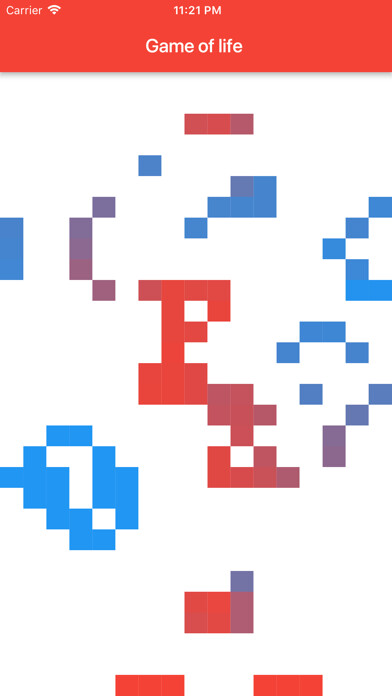Emulate iPhone app Game of Life - Colored version using MyAndroid