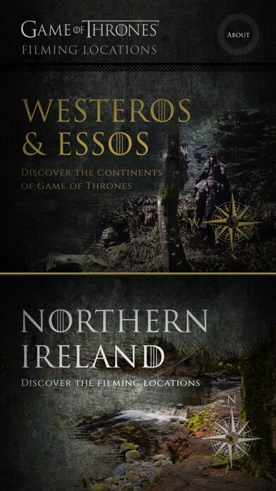Emulate iPhone app Game of Thrones Locations using MyAndroid