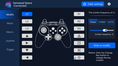 Emulate iPhone app Gamepad Space using MyAndroid