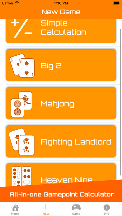 Emulate iPhone app Gamepoint Calculator using MyAndroid