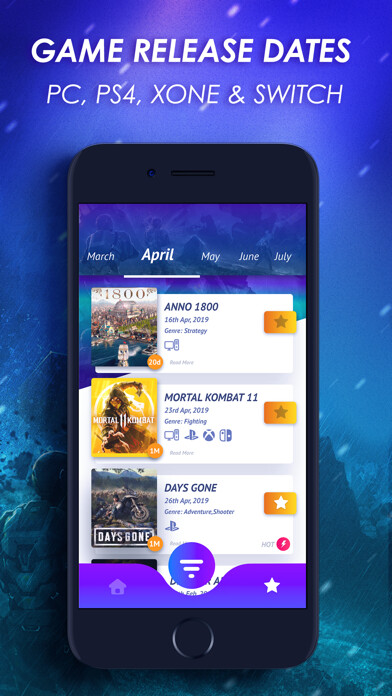 Emulate iPhone app Game Release Dates using MyAndroid