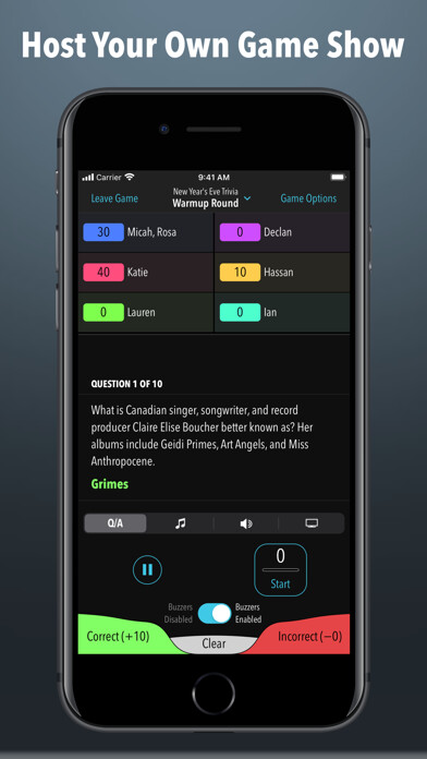 Emulate iPhone app Game Show Studio using MyAndroid