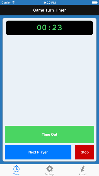 Emulate iPhone app Game Turn Timer - for scrabble using MyAndroid