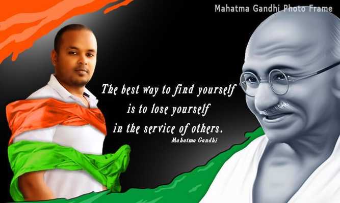 Emulate Android APK Gandhi Photo frame with Quotes for Gandhi Jayanti