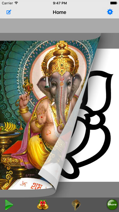 Emulate iPhone app Ganesha Aarti : 3D Book using MyAndroid Emulate iPhone app Ganesha Aarti : 3D Book using MyAndroid