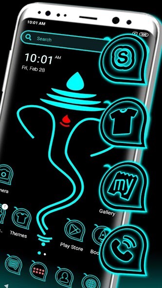 Run android online APK Ganesh Ji Neon Launcher Theme from MyAndroid or emulate Ganesh Ji Neon Launcher Theme using MyAndroid
