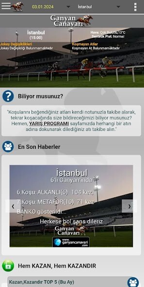 Emulate iPhone app Ganyan Canavar? - At Yar??lar? using MyAndroid