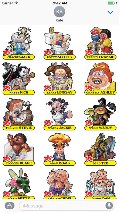 Emulate iPhone app Garbage Pail Kids GPK Vol 1 using MyAndroid Emulate iPhone app Garbage Pail Kids GPK Vol 1 using MyAndroid