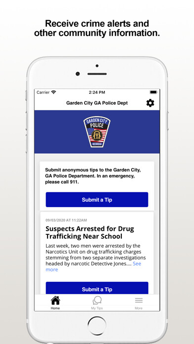 Emulate iPhone app Garden City GA PD using MyAndroid Emulate iPhone app Garden City GA PD using MyAndroid