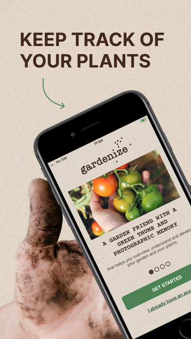 Emulate iPhone app GARDENIZE Plant Care Gardening using MyAndroid