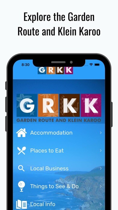 Emulate iPhone app Garden Route & Klein Karoo using MyAndroid
