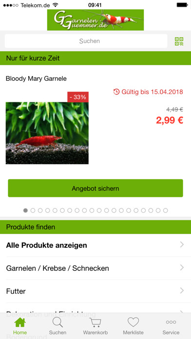 Emulate iPhone app Garnelen-Guemmer using MyAndroid