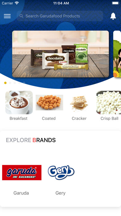Emulate iPhone app Garudafood Intl Catalog using MyAndroid